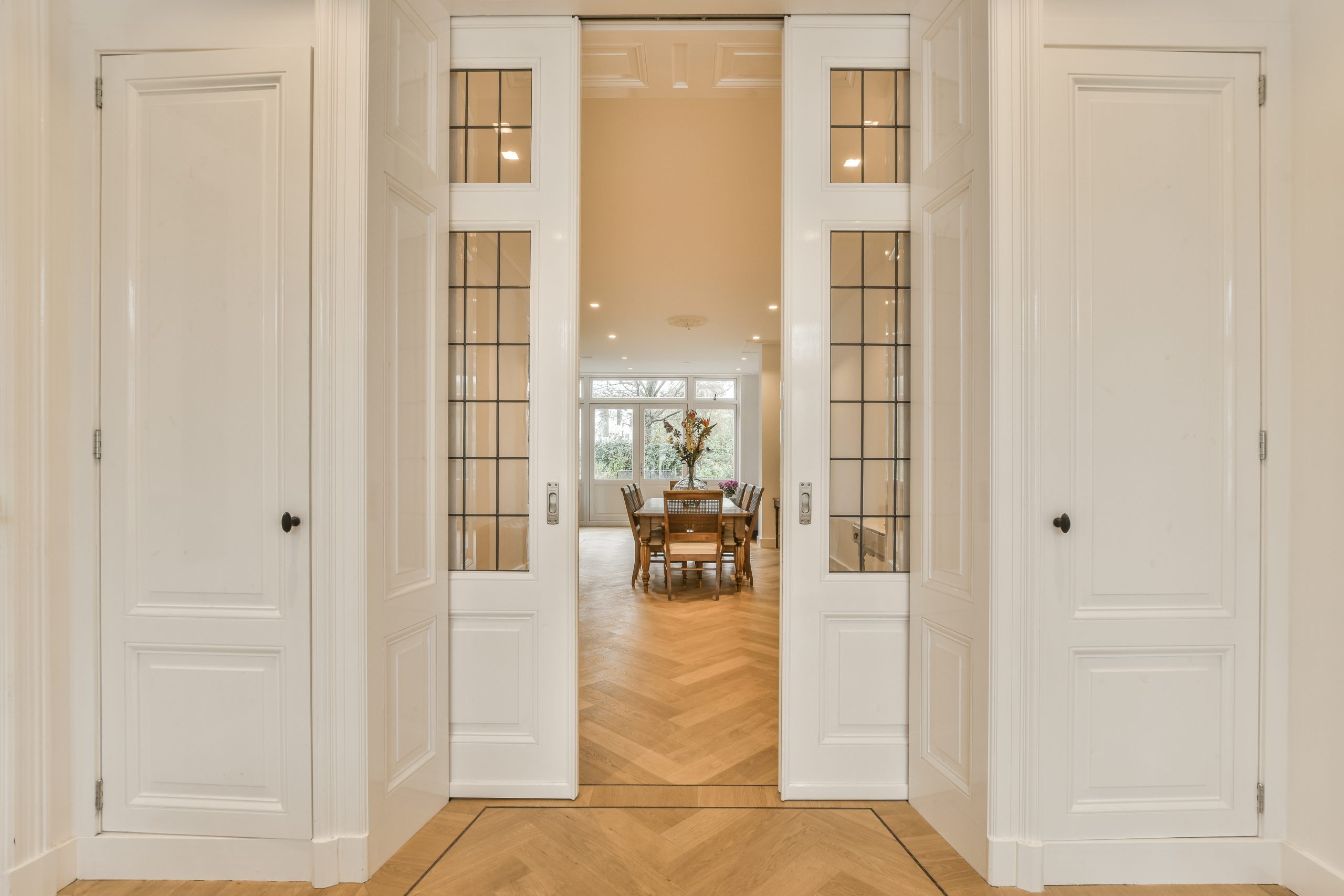 Dining room interior in modern urban appartment